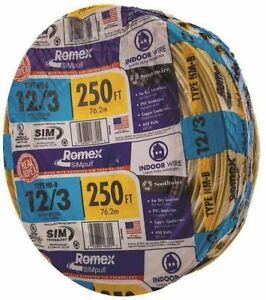 250 FT 12/3 NM-B W/GROUND ROMEX HOUSE WIRE/CABLE