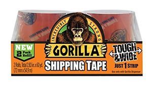 Gorilla Packaging Tape Tough &amp; Wide Refill, 2.83&#034; x 30 yd. (Pack of 2)