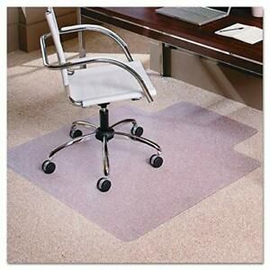 ES Robbins Natural Origin Lipped Vinyl Chair Mat for Carpet 36 by 48-Inch Clear