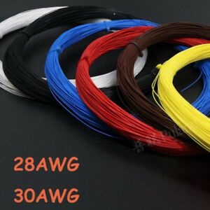 PTFE Silver Copper Wire 28AWG 30AWG HIGH TEMP 200 Earphone Cable DIY Colourful