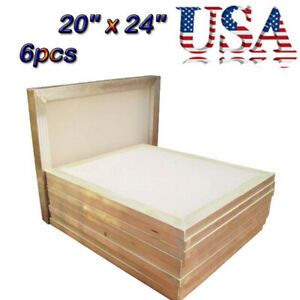 6pcs 20&#034;x24&#034; Aluminum Frame Silk screen Printing Screens with 160 White Mesh