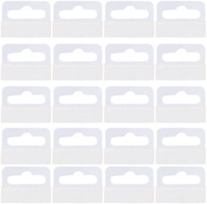 Clear Self Adhesive Hang Tabs Hooks Plastic Display Hand Tabs Slot Hole Folding