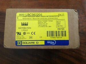 NEW SQUARE D 3-POLE POWER DISTRIBUTION BLOCK 9080-LBC363206
