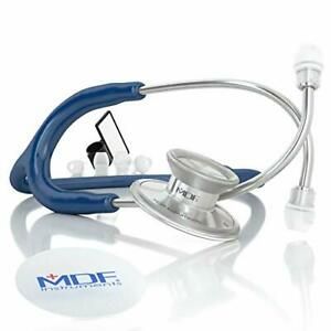 MDF Acoustica Lightweight Stethoscope, Adult, Dual Head, Free-Parts Navy Blue