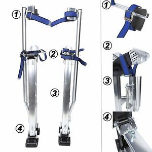 Silver Drywall Stilts Aluminum Tool Stilt 24-40 Inch Portabl For Painter Walking