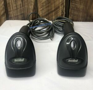 Lot Of 2 Symbol Motorola LS2208-SR20007 Laser Barcode POS Scanners