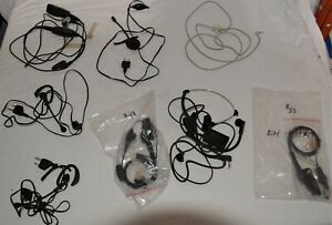 Lot of microphone and ear piece for hand held radios, Kenwood, Standard and more