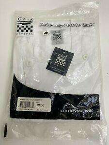 Chef Revival J002-L Knife and Steel Jacket White Chefs Size L