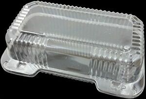 - C35UT1 Clear Hinged Lid Plastic Container 9&#034;x 5 3/8&#034; x 3 Original Version