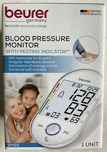 Beurer Upper Arm Blood Pressure Monitor &amp; Cuff Automatic Portable BM55