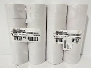 44mm (1-3/4&#034;) x 150&#039; 1 ply White Bond Paper Rolls (100)10 shrink wraps of 10 rls
