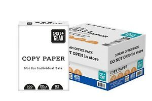 Printer Paper, Copy &amp; Print 20lb 8.5x11, 3 Ream , 500 Sheets, White