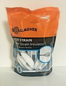 Gallagher High Super Strain Insulator White (pack of 5) G678124 Electric Fence