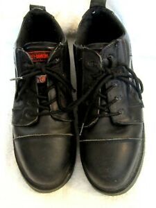 Harley Davidson ~ Black Leather ~ Work Shoes ~ Steel Toe ~ Men&#039;s size 9.5 ~