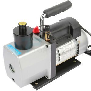 5CFM 1/2HP Rotary Vane Vacuum Pump Refrigerant HVAC Single Stage R410a R134a