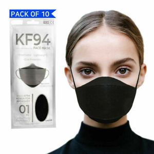 Black 5 layers KF94 Face Mask Mouth &amp; Nose Protector Respirator Masks