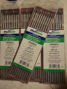 TIG Welding Tungsten Rod Electrodes Zirconiated 1/8” X 7” ) 10pk ( lot of 7)