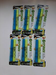 Highlighter Bundle 6 Packs Chisel Tip Jumbo Highlighters Total of 12 Blue Yellow