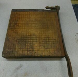 Vintage Ingento No. 4 Solid Maple / Cast Iron Paper Cutter 13&#034;