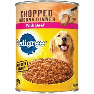 Pedigree Meaty Ground Dinner with Chopped Beef Wet Dog Food, 22 Oz. 798963  - 1