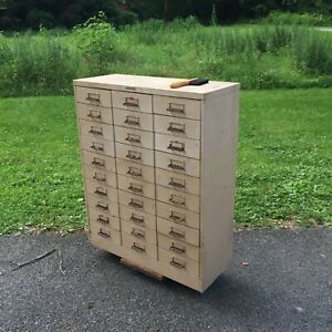 Vtg Metal STEELMASTER ART STEEL CO. CABINET 1950s ORGANIZER 30 DRAWER TOOL BOX