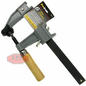 6&#034; Bar Clamp Adjustable Quick Release Sliding Jaw Wooden Handle Carpenter HD New