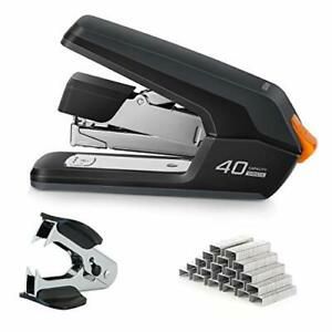 Deli Effortless Desktop Stapler, 40-50 Sheet Capacity, Sheets, Black