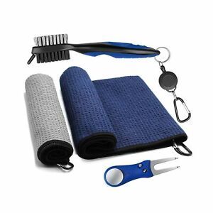 Golf Microfiber Towels Gifts Kit Golf Cleaning Accessories Set-2 Waffle Golf Tow