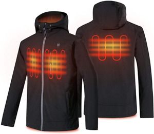 PROSmart Men&#039;s Heated Jacket Waterproof Heating with XX-Large, Black
