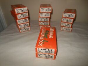 16 ~Mitutoyo-Steel Rectangular Micrometer Inspection Gauge Block Set Japan