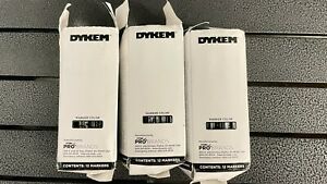 Qty 36 Dykem #84002 Black Brite Mark medium tip BLACK industrial paint markers
