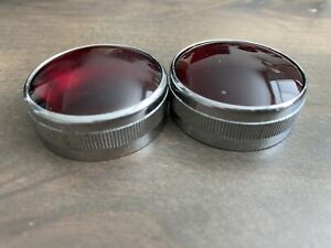 Vtg 2 Qty Dial Co. Red Indicator Lights Same On The 1966 TV Batmobile Batman