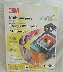 3M Clear Multipurpose Transparency Film w/ Sensing Stripe Letter Size 45ct Box