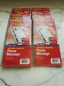 Adams Write &#039;n Stick Phone Messages Carbonless 5 1/4&#034;x11&#034; SC1159SWS - SET OF 6