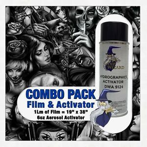 hydrographic film / activator Bad GIrls hydro dip dipping wizard skulls