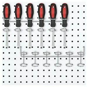 2 Pcs Screwdriver Holder Pegboard Multi-Tool Holder Accessory Pegboard