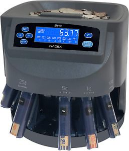 Nadex S540 Pro | Coin Counter, Sorter, and Wrapper | Sorts up to 300 Coins Per |