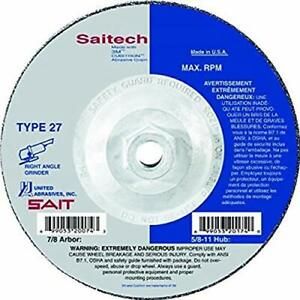 United Abrasives-SAIT 22279 Type 27 5-Inch by 1/8-Inch by 5/8-11-Inch Special...