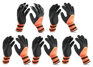 5 Pairs Gardening Gloves for Women ANGSOU Outdoor Protective Work Gloves, Rubber