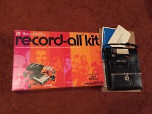 1970 Bell &amp; Howell Record-All Kit 294-kb Portable Cassette Recorder In Box