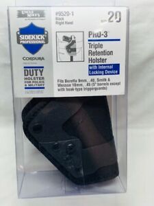 Uncle Mike&#039;s Police Duty Holster-Pro 3-Triple Retention (9520-1) R-Hand, Beretta