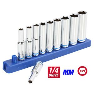 Hyper Tough 11-Piece 1/4-Inch Drive Deep Metric Socket Set