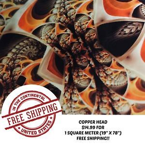 HYDROGRAPHIC WATER TRANSFER HYDRO DIPPING FILM COPPER HEAD 1SQ (19&#034; X 78&#034;)