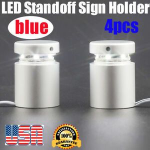 4PCS Blue LED Stand off Sign Holder Acrylic LED Panel Spacer Standoff Locator