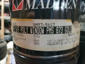 New 5 lb. Can Kohl &amp; Madden Poly Window PMS 873 Gold Printing Ink