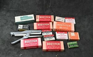 Vintage Bostitch model p3 stapler with multiple staple lots