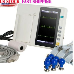 Portable 7’’ Touch Screen Digital 3 Channel Electrocardiograph ECG/EKG Machine