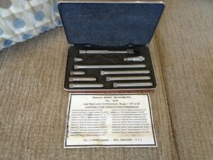 STARRETT TUBULAR INSIDE MICROMETER SET NO 823B - 1 1/2-12 INCHES