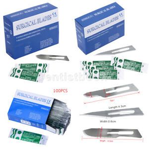100Pc/Box Surgical Scalpel Sterilized Blades Instruments 10# 11#15# Carbon steel
