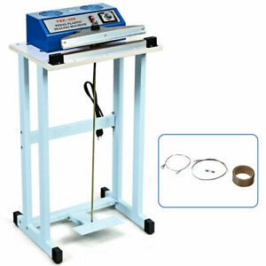 12&#034; Foot Pedal Impulse Sealer Heat Seal Plastic Bag Sealing Machine w/ Cutter